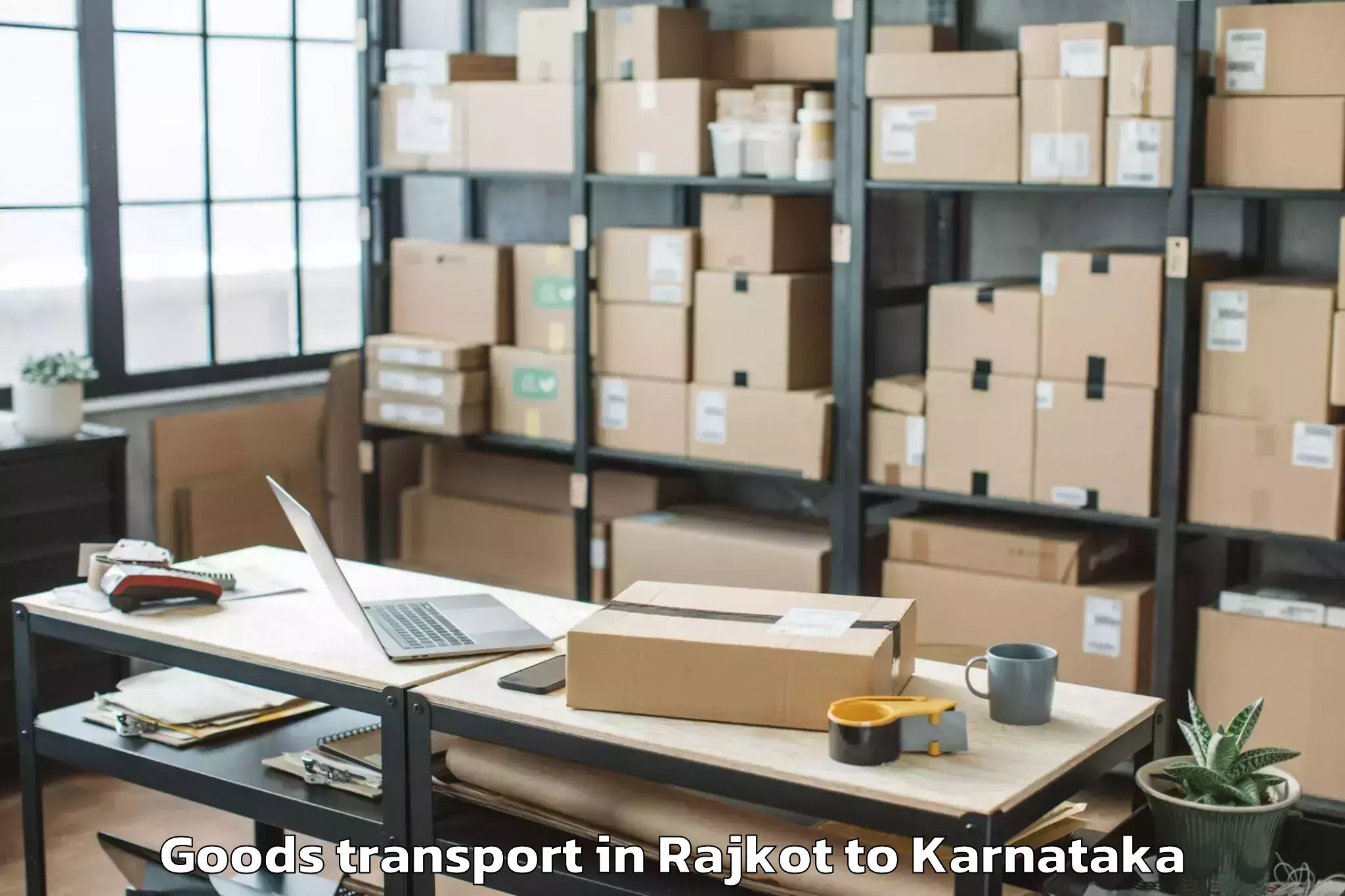 Easy Rajkot to Nyamathi Goods Transport Booking